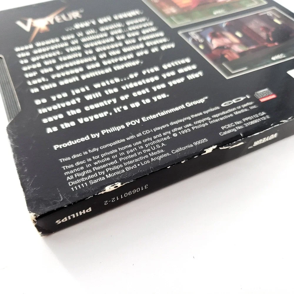 Voyeur (Philips CD-i, 1993) Complete w/ Slip Cover Tested & Works